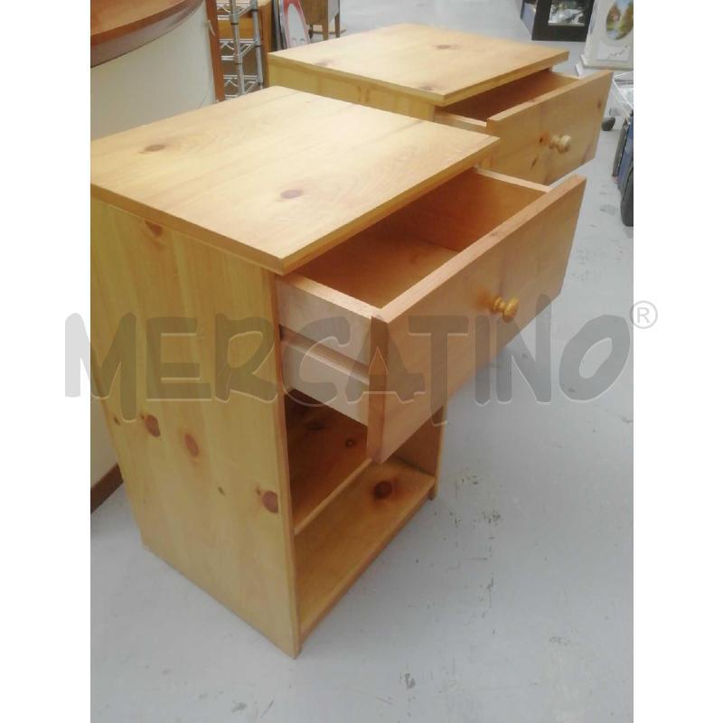 COMODINI COPPIA PINO C/CASSETTO E RIPIANI | Mercatino dell'Usato Moncalieri bengasi 3