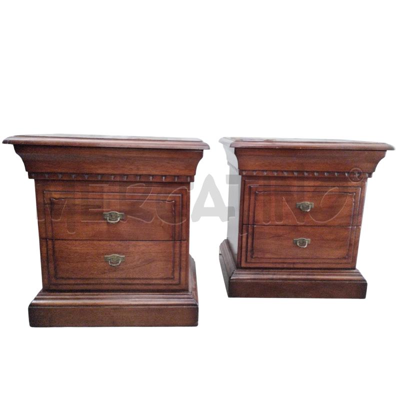 COMODINI STILE LEGNO 2 CASSETTI COPPIA  | Mercatino dell'Usato Moncalieri bengasi 2