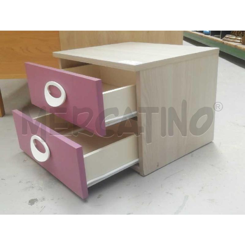COMODINO CAMERETTA C/2 CASSETTI VIOLA | Mercatino dell'Usato Moncalieri bengasi 2