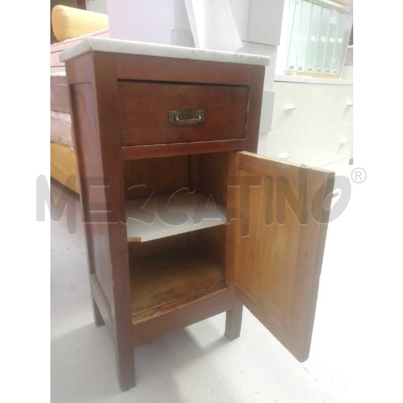 COMODINO EPOCA 1CASSETTO+1ANTA C/RIPIANO MARMO | Mercatino dell'Usato Moncalieri bengasi 3