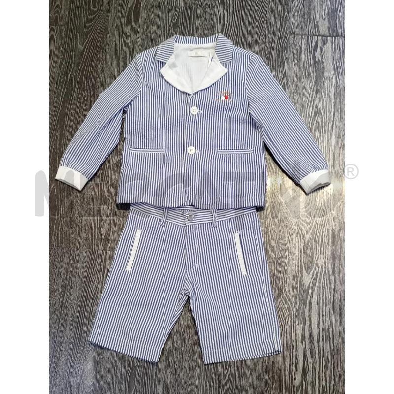 COMPLETO BAMBINO ALVIRO MARTINI  BIANCO E BLU A RIGHE  | Mercatino dell'Usato Moncalieri bengasi 1