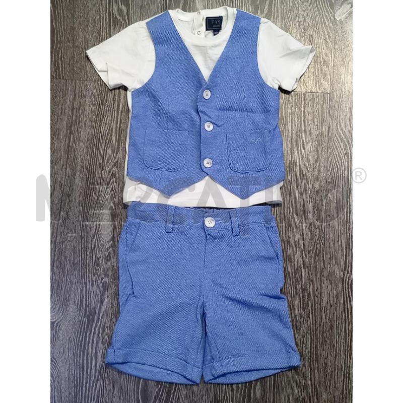 COMPLETO BAMBINO FAY JUNIOR AZZURRO MAGLIETTA BIANCA | Mercatino dell'Usato Moncalieri bengasi 1