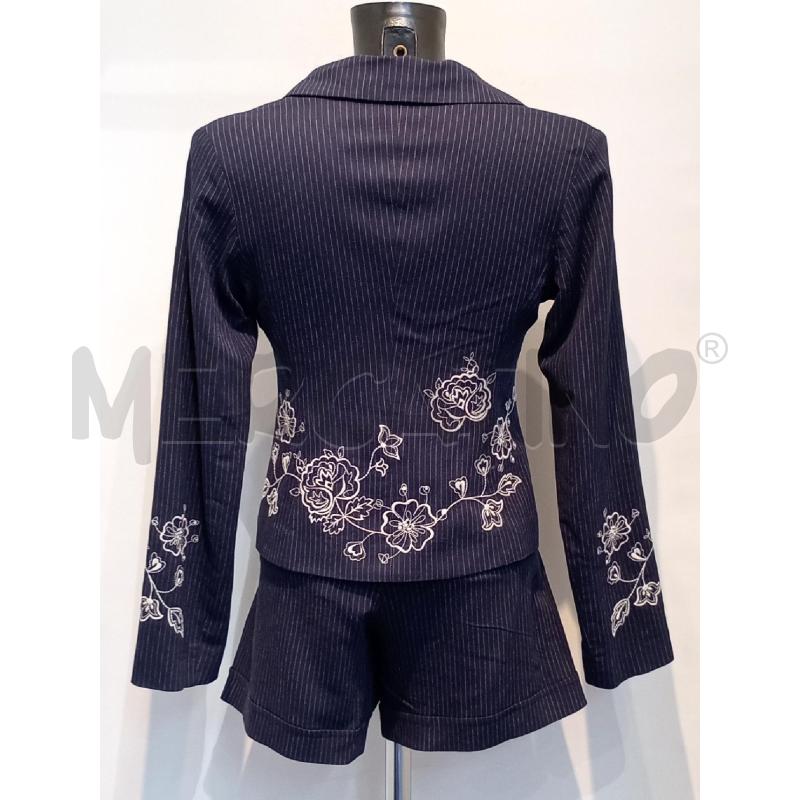COMPLETO DONNA DENNY ROSE BLU RIGHE CON PANTALONCINO | Mercatino dell'Usato Moncalieri bengasi 2