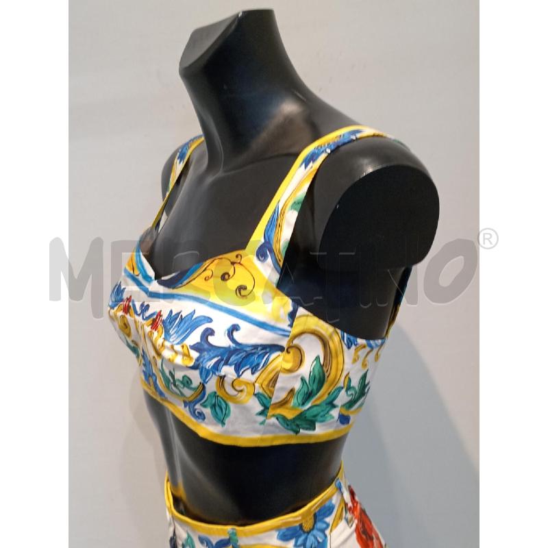 COMPLETO DONNA DOLCE & GABBANA SICILIA BIANCO CON FIORI TOP E PANTALONCINO | Mercatino dell'Usato Moncalieri bengasi 3