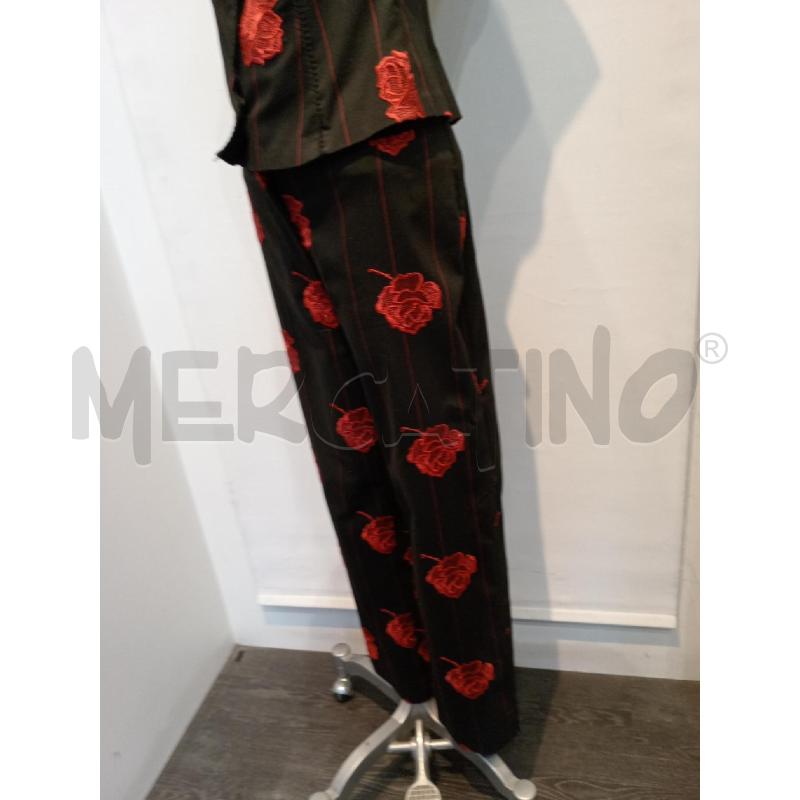 COMPLETO DONNA LE RIBELLI NERO CON ROSE ROSA | Mercatino dell'Usato Moncalieri bengasi 4