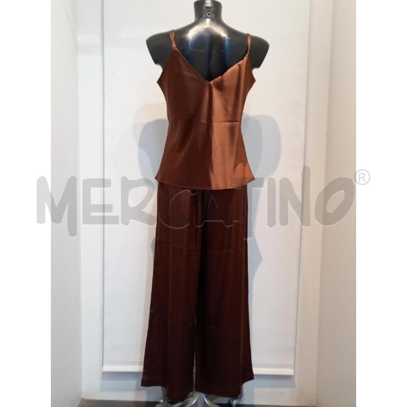 COMPLETO DONNA PINKO MARRONE LUCIDO TOP E PANTALONE  | Mercatino dell'Usato Moncalieri bengasi 2
