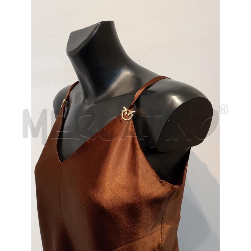 COMPLETO DONNA PINKO MARRONE LUCIDO TOP E PANTALONE  | Mercatino dell'Usato Moncalieri bengasi 4