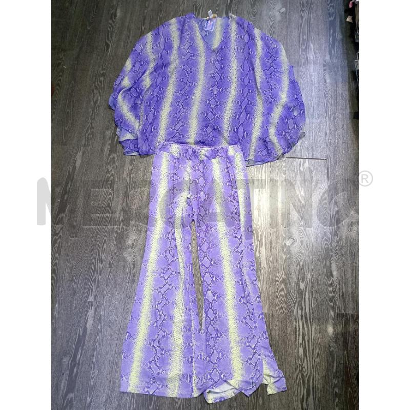 COMPLETO DONNA RITA MENNOIA VIOLA STAMPA RETTILE | Mercatino dell'Usato Moncalieri bengasi 1