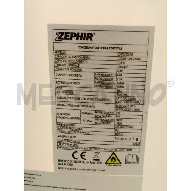 CONDIZIONATORE PORTATILE ZEPHYR  | Mercatino dell'Usato Moncalieri bengasi 5