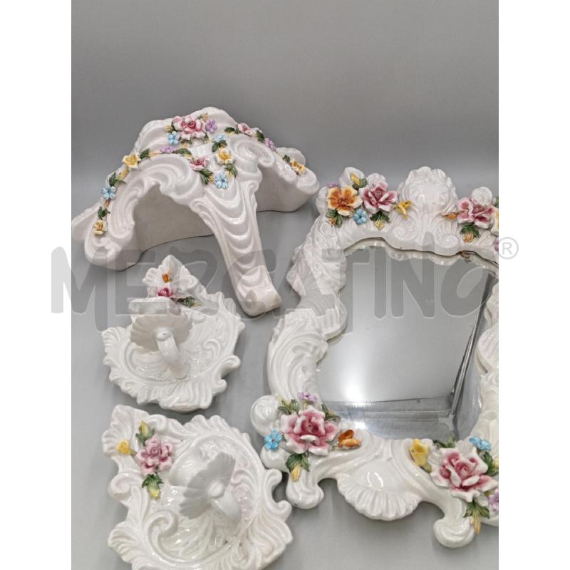 CONSOLLE + SPECCHIO + COPPIA APPLIQUES CAPODIMONTE | Mercatino dell'Usato Moncalieri bengasi 1