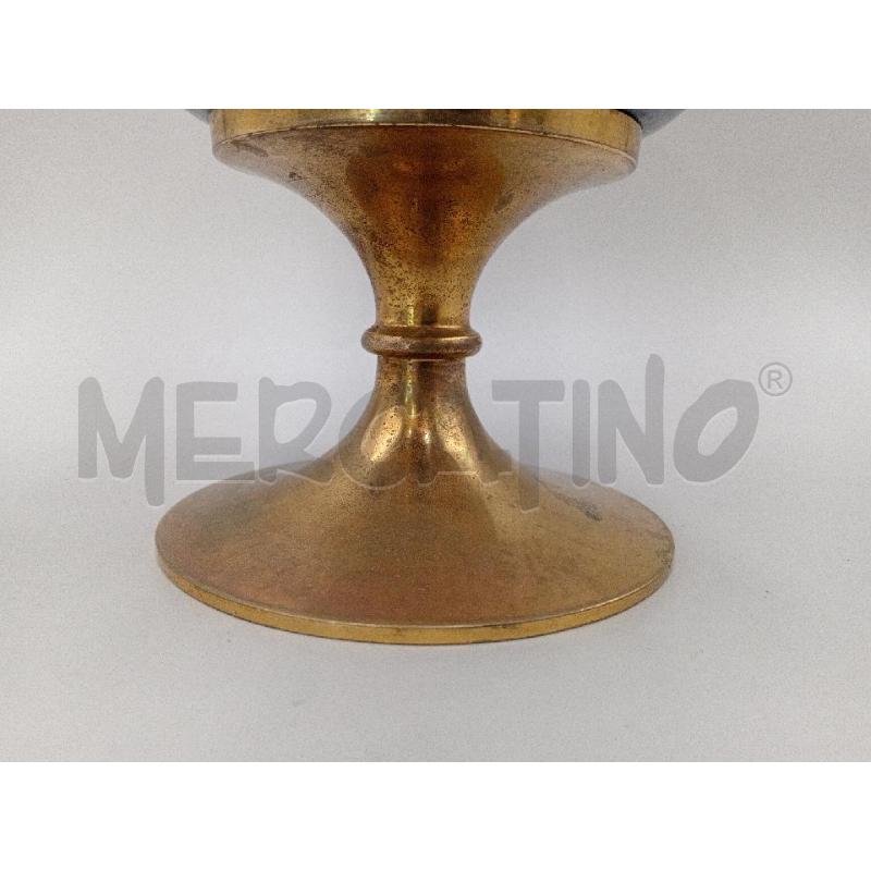 COPPA GRANDE LEGNO SMALTATO C/COPERCHIO E MANICI METALLO DORATO | Mercatino dell'Usato Moncalieri bengasi 5