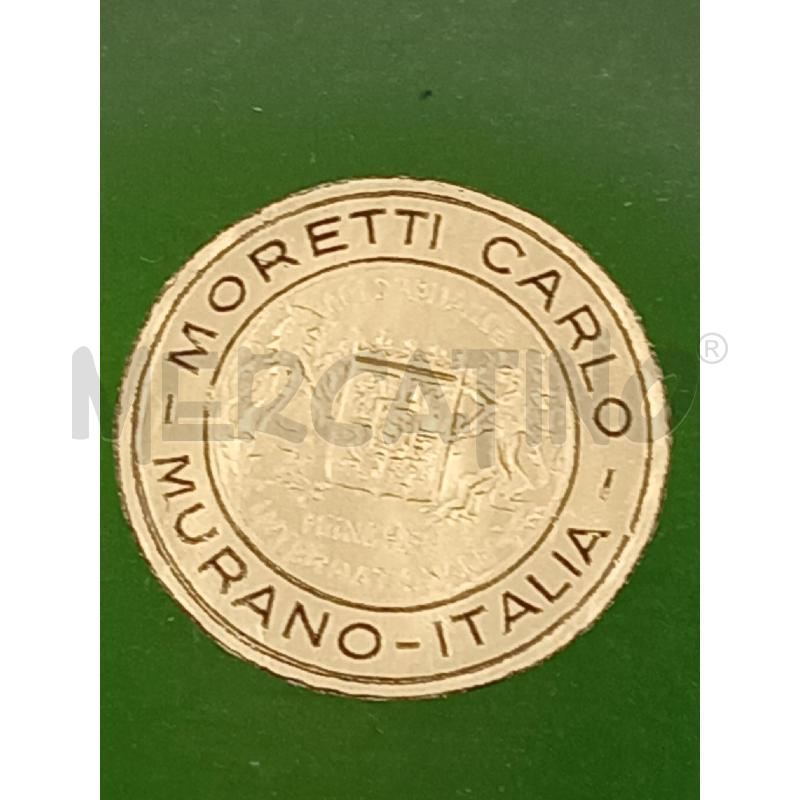 COPPA VETRO VERDE DESIGN CARLO MORETTI  | Mercatino dell'Usato Moncalieri bengasi 5