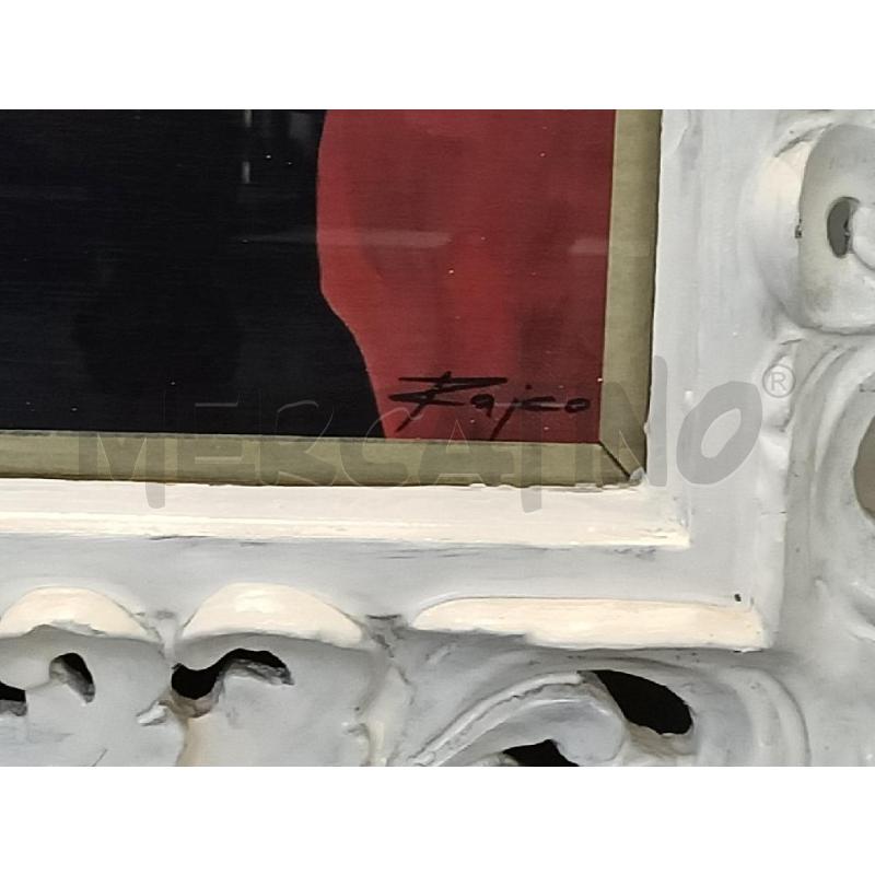 CORNICE GRANDE BIANCA LAVORATA C/INTERNO STAMPA AUDREY  | Mercatino dell'Usato Moncalieri bengasi 3