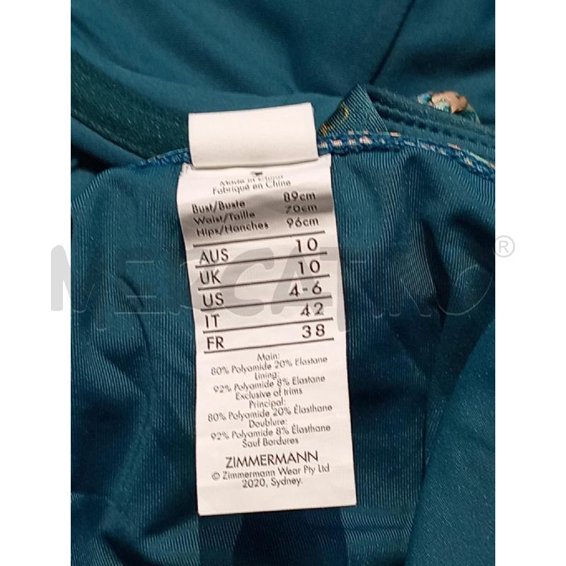 COSTUME BIKINI DONNA ZIMMERMAN FANTASIA VERDE SENZA SPALLINE | Mercatino dell'Usato Moncalieri bengasi 4