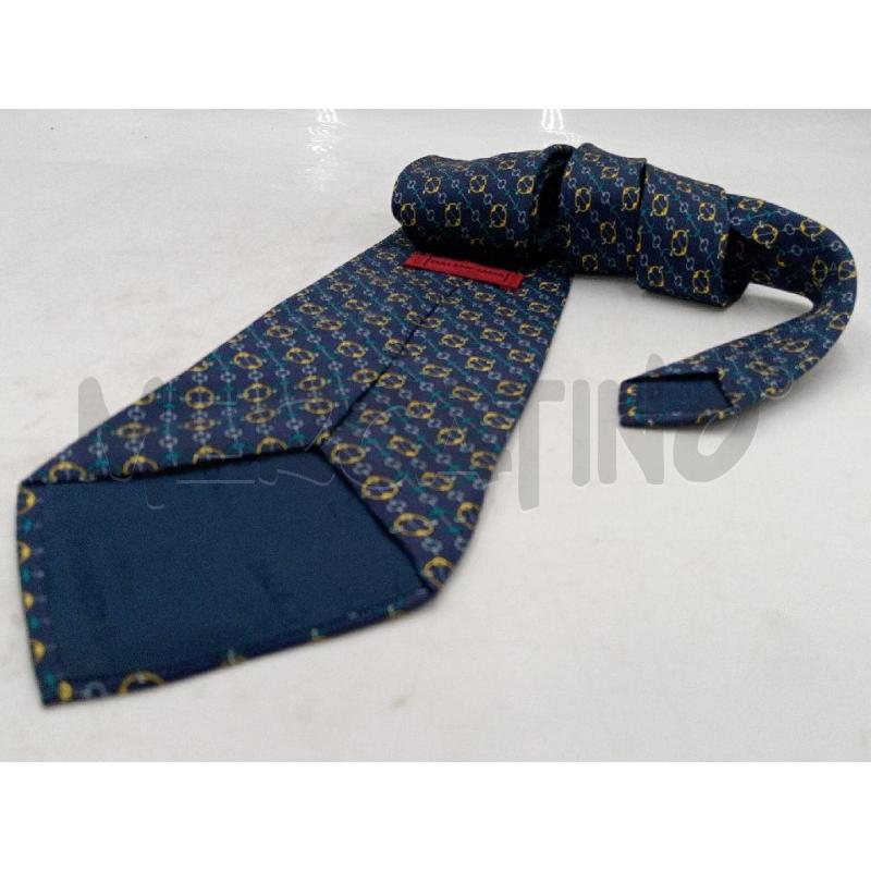 CRAVATTA BALENCIAGA FONDO BLU CON CERCHI GIALLO VERDI | Mercatino dell'Usato Moncalieri bengasi 1
