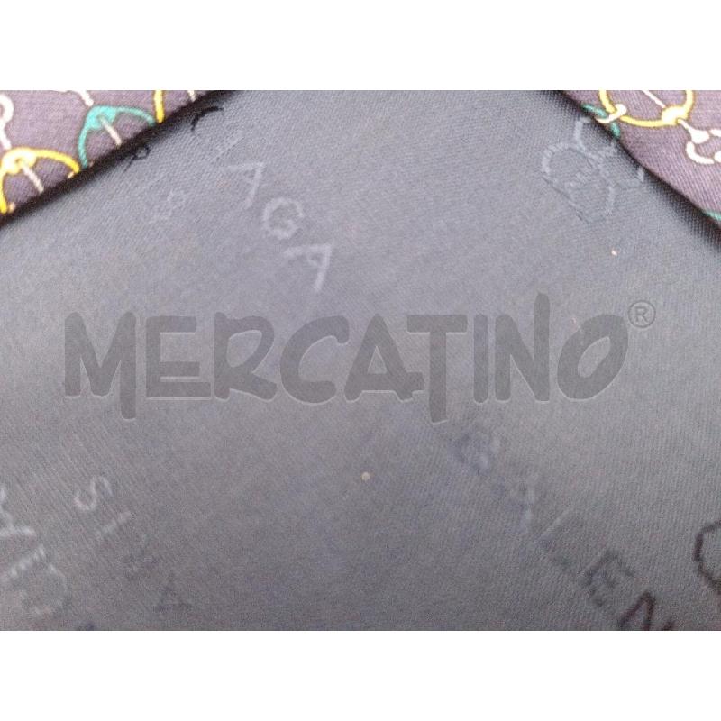 CRAVATTA BALENCIAGA FONDO BLU CON CERCHI GIALLO VERDI | Mercatino dell'Usato Moncalieri bengasi 3