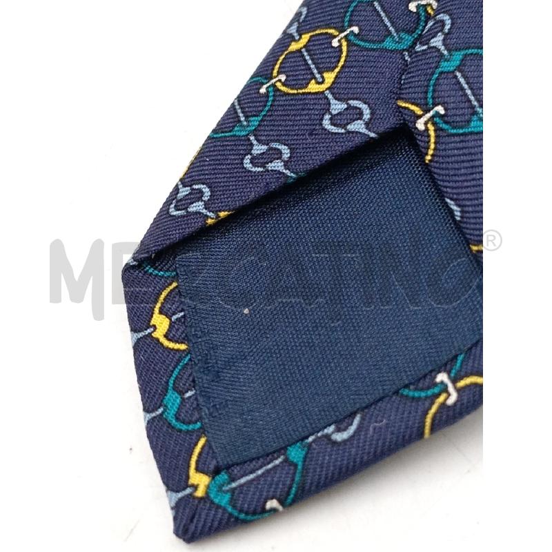 CRAVATTA BALENCIAGA FONDO BLU CON CERCHI GIALLO VERDI | Mercatino dell'Usato Moncalieri bengasi 4