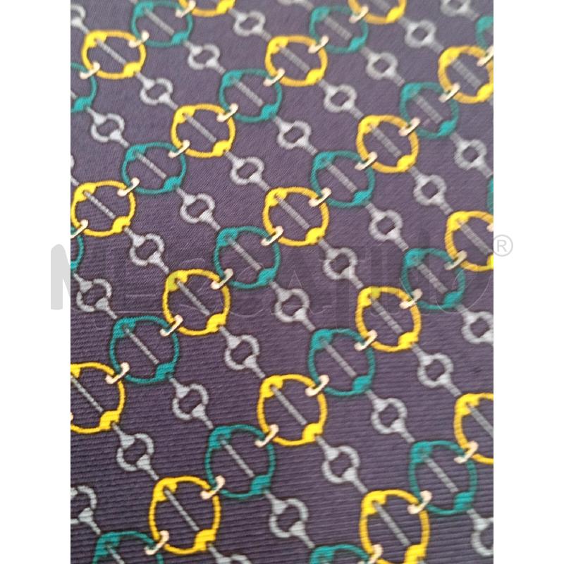 CRAVATTA BALENCIAGA FONDO BLU CON CERCHI GIALLO VERDI | Mercatino dell'Usato Moncalieri bengasi 5