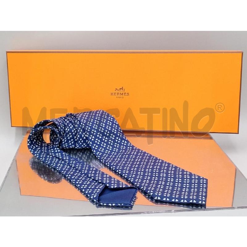 CRAVATTA HERMES  BLU | Mercatino dell'Usato Moncalieri bengasi 1