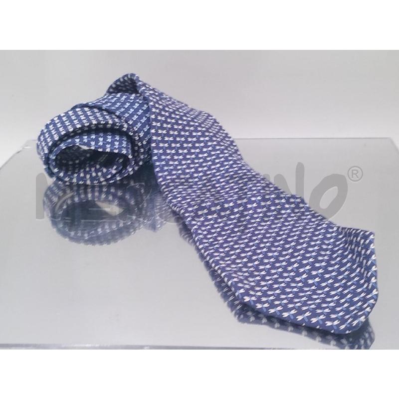 CRAVATTA SALVATORE FERRAGAMO BLU CON LIBELLULE | Mercatino dell'Usato Moncalieri bengasi 1