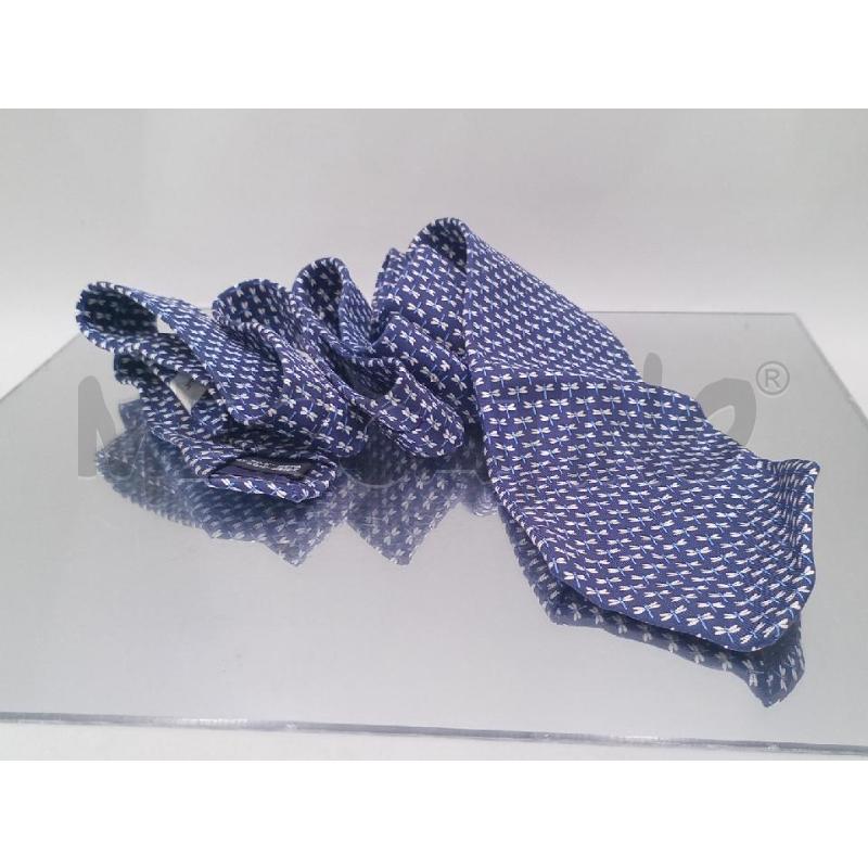 CRAVATTA SALVATORE FERRAGAMO BLU CON LIBELLULE | Mercatino dell'Usato Moncalieri bengasi 2