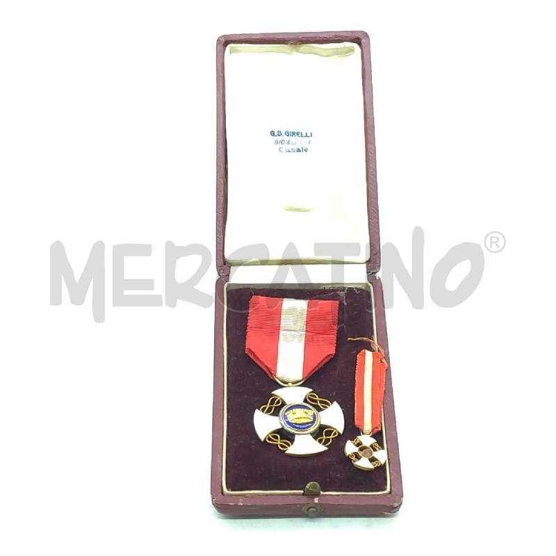 CROCE DA COMMENDATORE ORDINE DELLA CORONA D'ITALIA SMALTO SALTATO SU PICCOLA CROCE | Mercatino dell'Usato Moncalieri bengasi 1