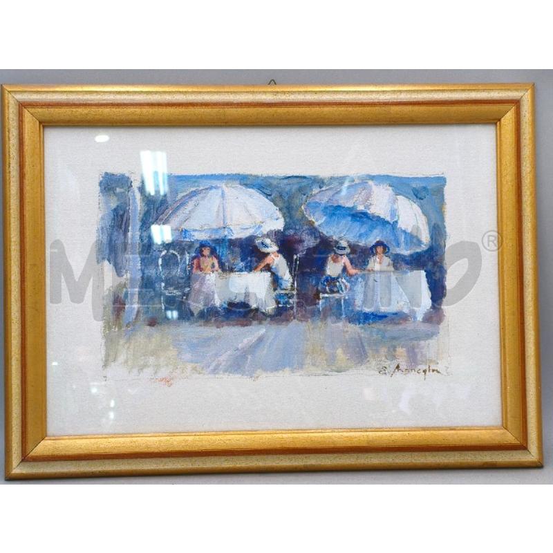 DIPINTO ARTISTA EDMONDO MANEGLIA TECNICA MISTA S/CARTA  | Mercatino dell'Usato Moncalieri bengasi 1