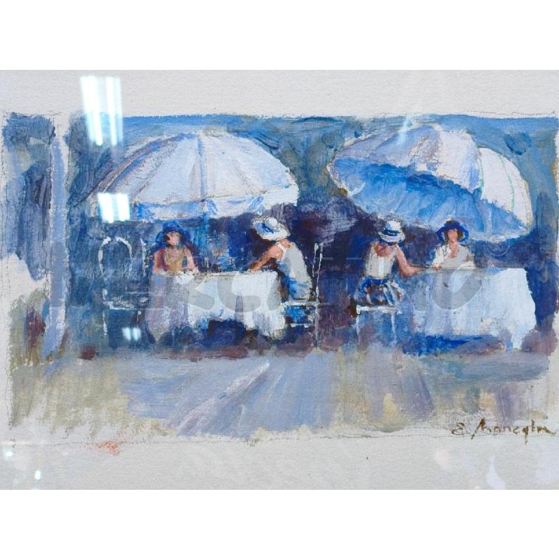 DIPINTO ARTISTA EDMONDO MANEGLIA TECNICA MISTA S/CARTA  | Mercatino dell'Usato Moncalieri bengasi 2