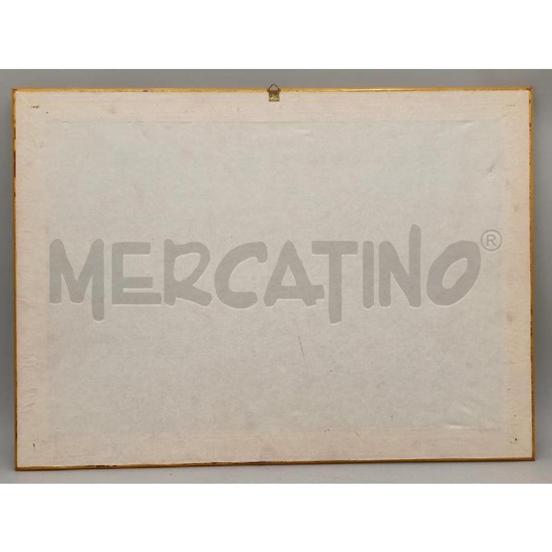 DIPINTO MANEGLIA EDMONDO TECNICA MISTA S/CARTA PERSONAGGI AL TAVOLO | Mercatino dell'Usato Moncalieri bengasi 5