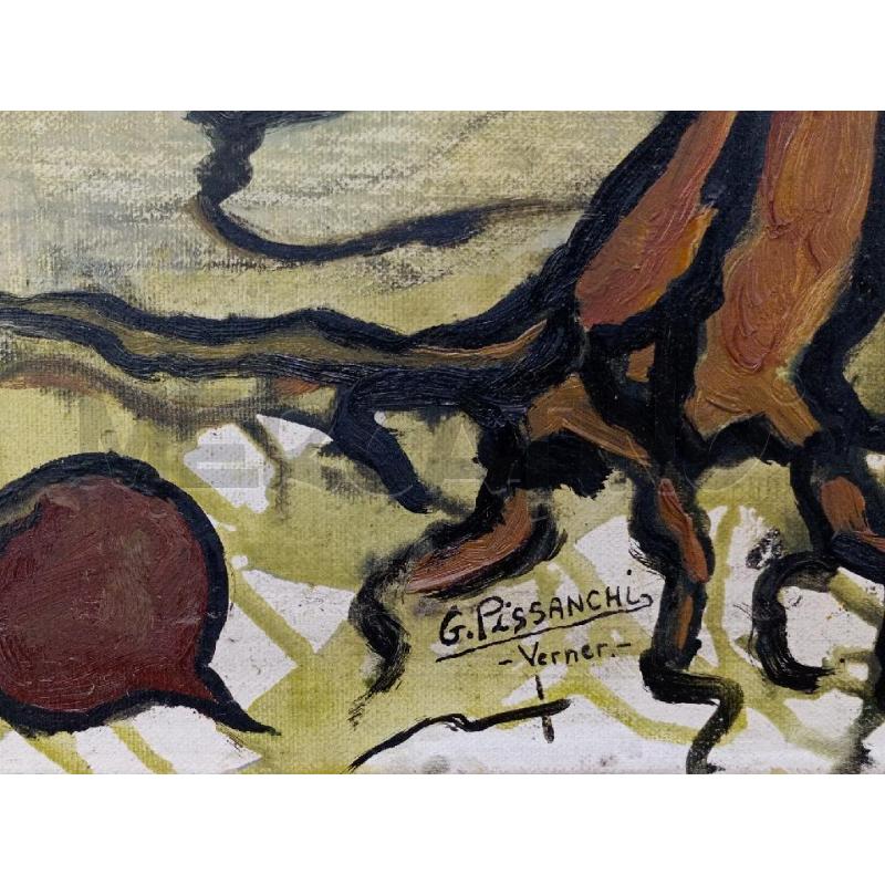 DIPINTO OLIO S/TAVOLA ARTISTA PISSANCHI GIANCARLO | Mercatino dell'Usato Moncalieri bengasi 2
