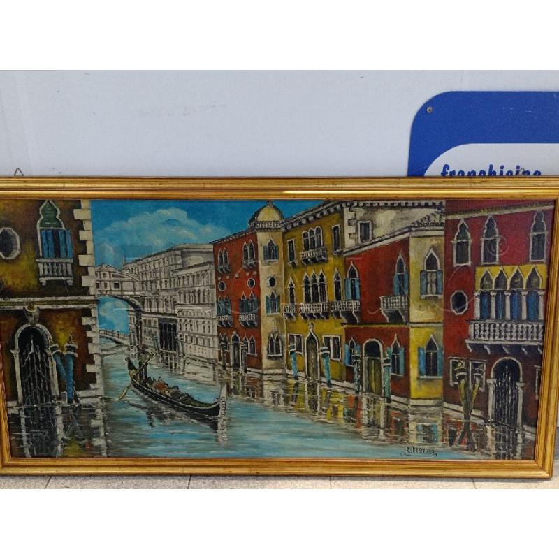 DIPINTO OLIO S/TELA ARREDAMENTO VISTA VENEZIA C/GONDOLA  | Mercatino dell'Usato Moncalieri bengasi 1
