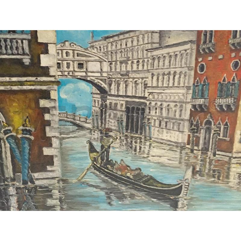 DIPINTO OLIO S/TELA ARREDAMENTO VISTA VENEZIA C/GONDOLA  | Mercatino dell'Usato Moncalieri bengasi 2