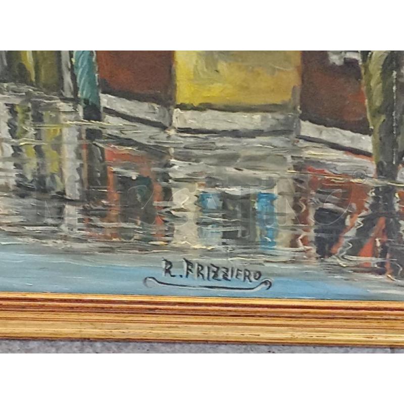DIPINTO OLIO S/TELA ARREDAMENTO VISTA VENEZIA C/GONDOLA  | Mercatino dell'Usato Moncalieri bengasi 4