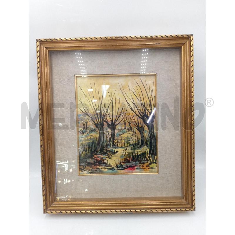 DIPINTO OLIO S/TELA ROMANO CARRE ALBERI NERI  | Mercatino dell'Usato Moncalieri bengasi 1