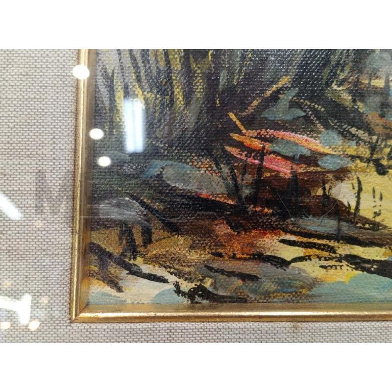 DIPINTO OLIO S/TELA ROMANO CARRE ALBERI NERI  | Mercatino dell'Usato Moncalieri bengasi 4