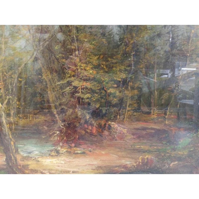 DIPINTO OLIO S/TELA VECCHIO ARTISTA RUPIANI O. RAFFIGURANTE VISTA BOSCHETTO COLORI ACCESI  | Mercatino dell'Usato Moncalieri bengasi 2