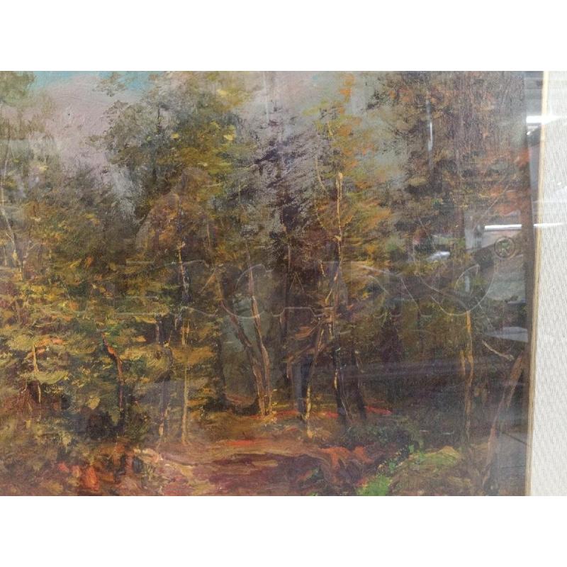 DIPINTO OLIO S/TELA VECCHIO ARTISTA RUPIANI O. RAFFIGURANTE VISTA BOSCHETTO COLORI ACCESI  | Mercatino dell'Usato Moncalieri bengasi 3