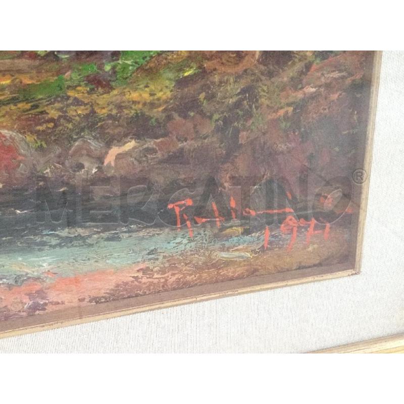 DIPINTO OLIO S/TELA VECCHIO ARTISTA RUPIANI O. RAFFIGURANTE VISTA BOSCHETTO COLORI ACCESI  | Mercatino dell'Usato Moncalieri bengasi 4