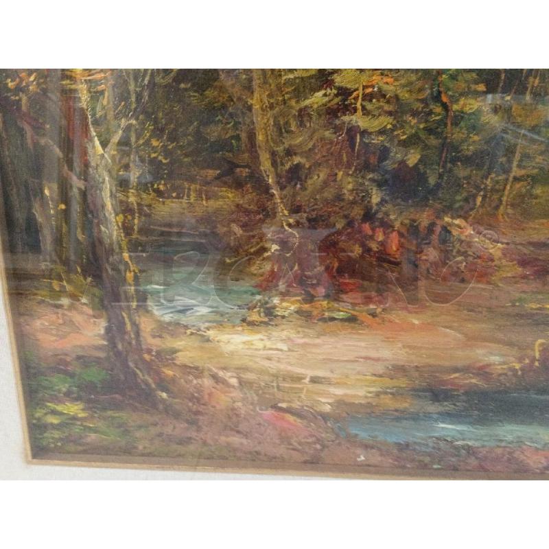 DIPINTO OLIO S/TELA VECCHIO ARTISTA RUPIANI O. RAFFIGURANTE VISTA BOSCHETTO COLORI ACCESI  | Mercatino dell'Usato Moncalieri bengasi 5