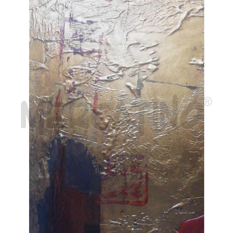 DIPINTO S/TAVOLA LEGNO DORATO C/IDEOGRAMMA ROSSO ARREDAMENTO  | Mercatino dell'Usato Moncalieri bengasi 5