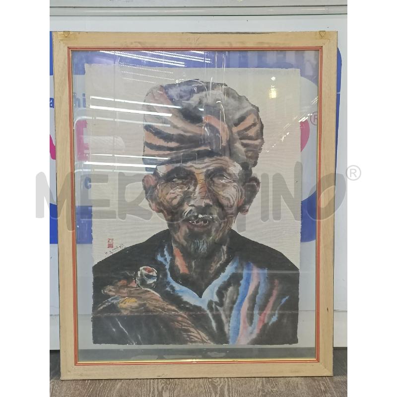 DIPINTO VECCHIO ARTISTA NCG TRUNG C/IDEOGRAMMA ROSSO | Mercatino dell'Usato Moncalieri bengasi 5