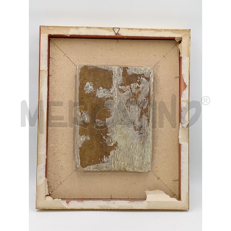 DIPINTO VECCHIO CRISTO C/CUORE APERTO S/TAVOLA LEGNO VECCHIA CORNICE DORATA | Mercatino dell'Usato Moncalieri bengasi 3