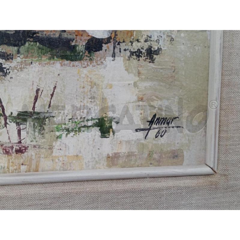 DIPINTO VECCHIO OLIO S/CARTA ARTISTA ANNA MARIA DOGLIOTTI  | Mercatino dell'Usato Moncalieri bengasi 4