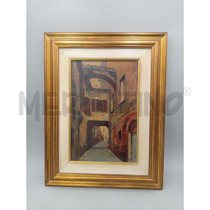 DIPINTO VECCHIO OLIO S/TAVOLA LEGNO ARTISTA GANDINI E.  | Mercatino dell'Usato Moncalieri bengasi 1