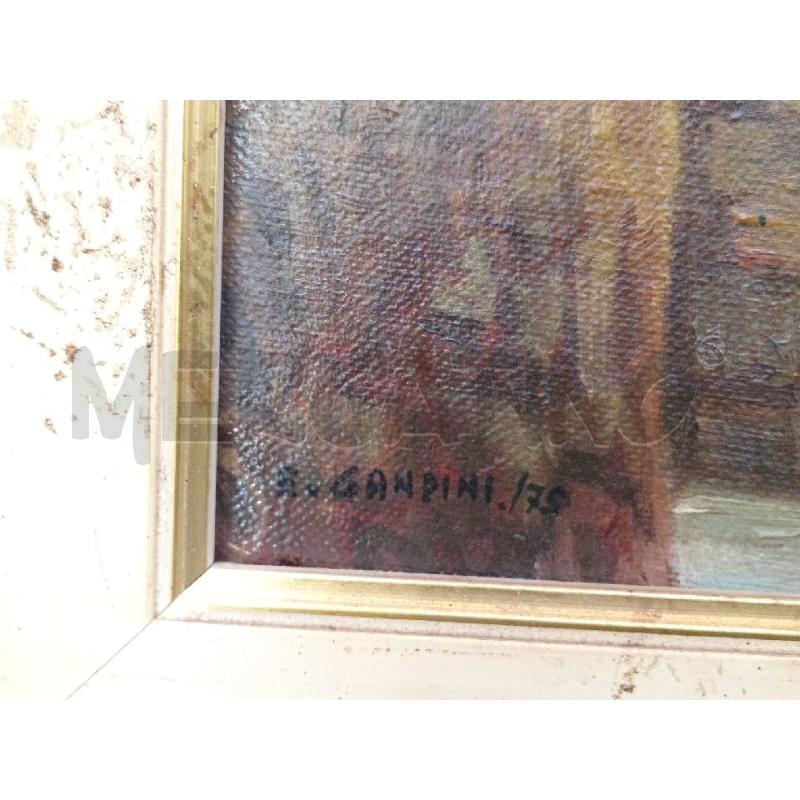 DIPINTO VECCHIO OLIO S/TAVOLA LEGNO ARTISTA GANDINI E.  | Mercatino dell'Usato Moncalieri bengasi 3