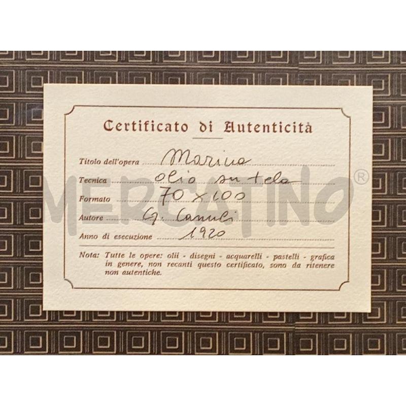DIPINTO VECCHIO OLIO S/TELA ARTISTA G. CANULI  | Mercatino dell'Usato Moncalieri bengasi 5