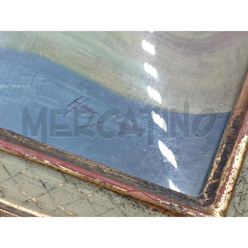DIPINTO VECCHIO SCENA SACRA MADONNA C/BIMBO E PERSONAGGIO SULLA SX  | Mercatino dell'Usato Moncalieri bengasi 3
