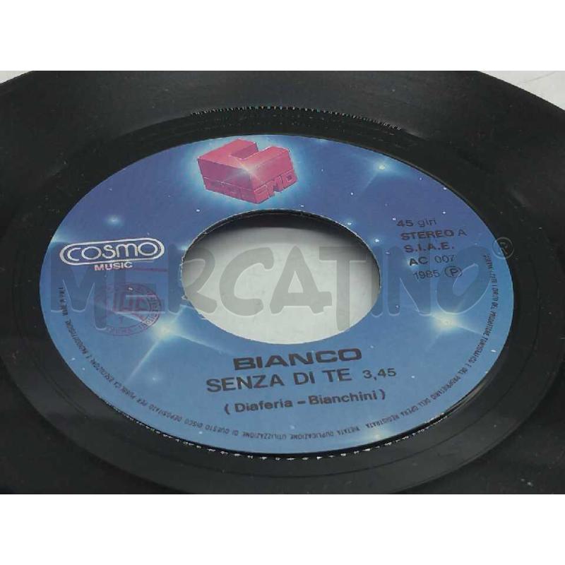 DISC0 45 GIRI SENZA DI TE BIANCO IMMGINI VG | Mercatino dell'Usato Moncalieri bengasi 4