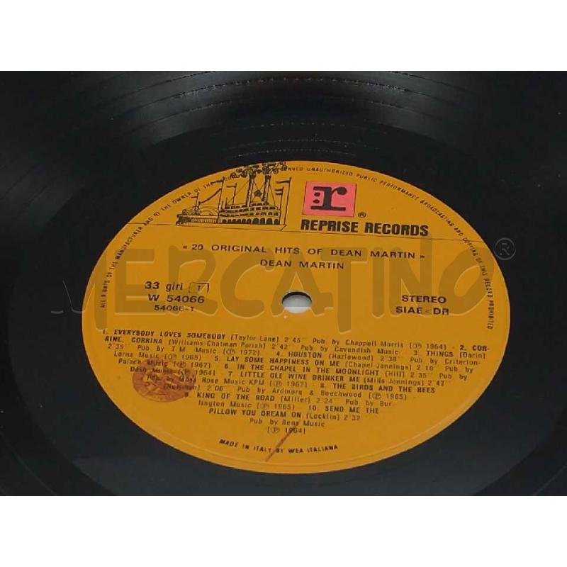 DISCO 33 GIRI 20 ORIGINAL DEAN MARTIN HITS VG | Mercatino dell'Usato Moncalieri bengasi 4