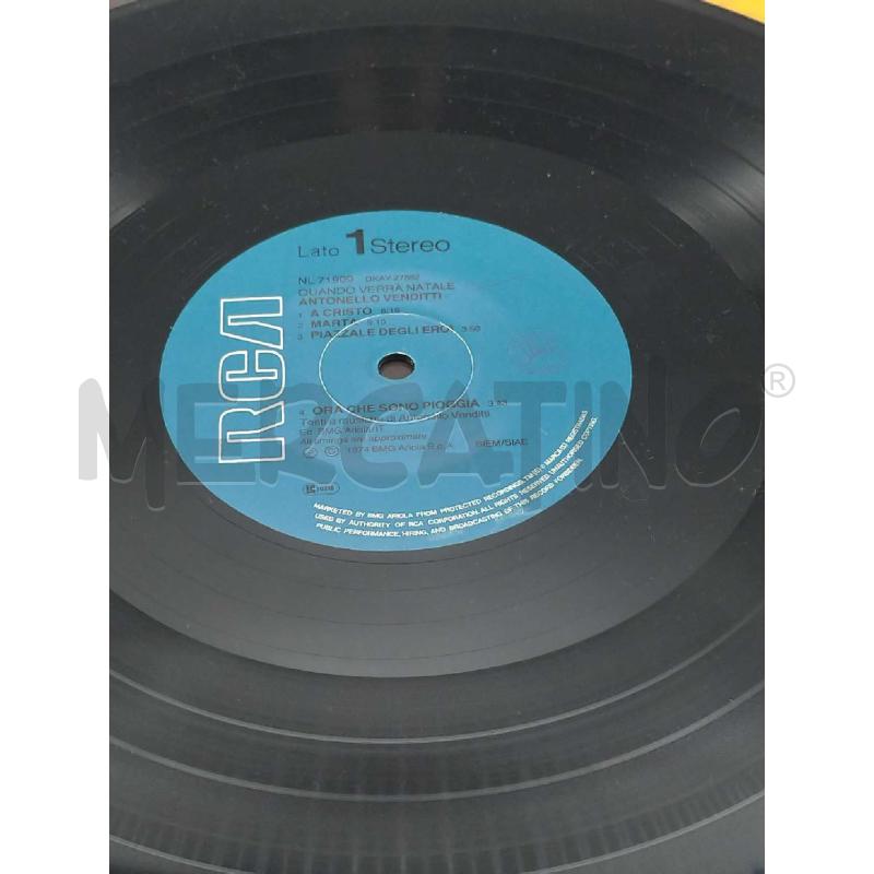 DISCO 33 GIRI ANTONELLO VENDITTI QUANDO VERRA' NATALE VG | Mercatino dell'Usato Moncalieri bengasi 3